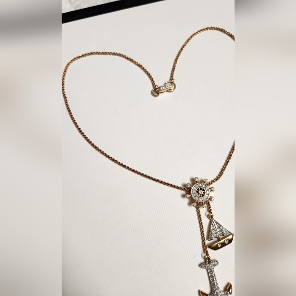 Swarovski Anchor Sailboat and Ship Wheel Necklace - Picture 10 of 15